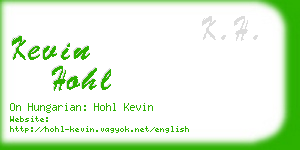 kevin hohl business card